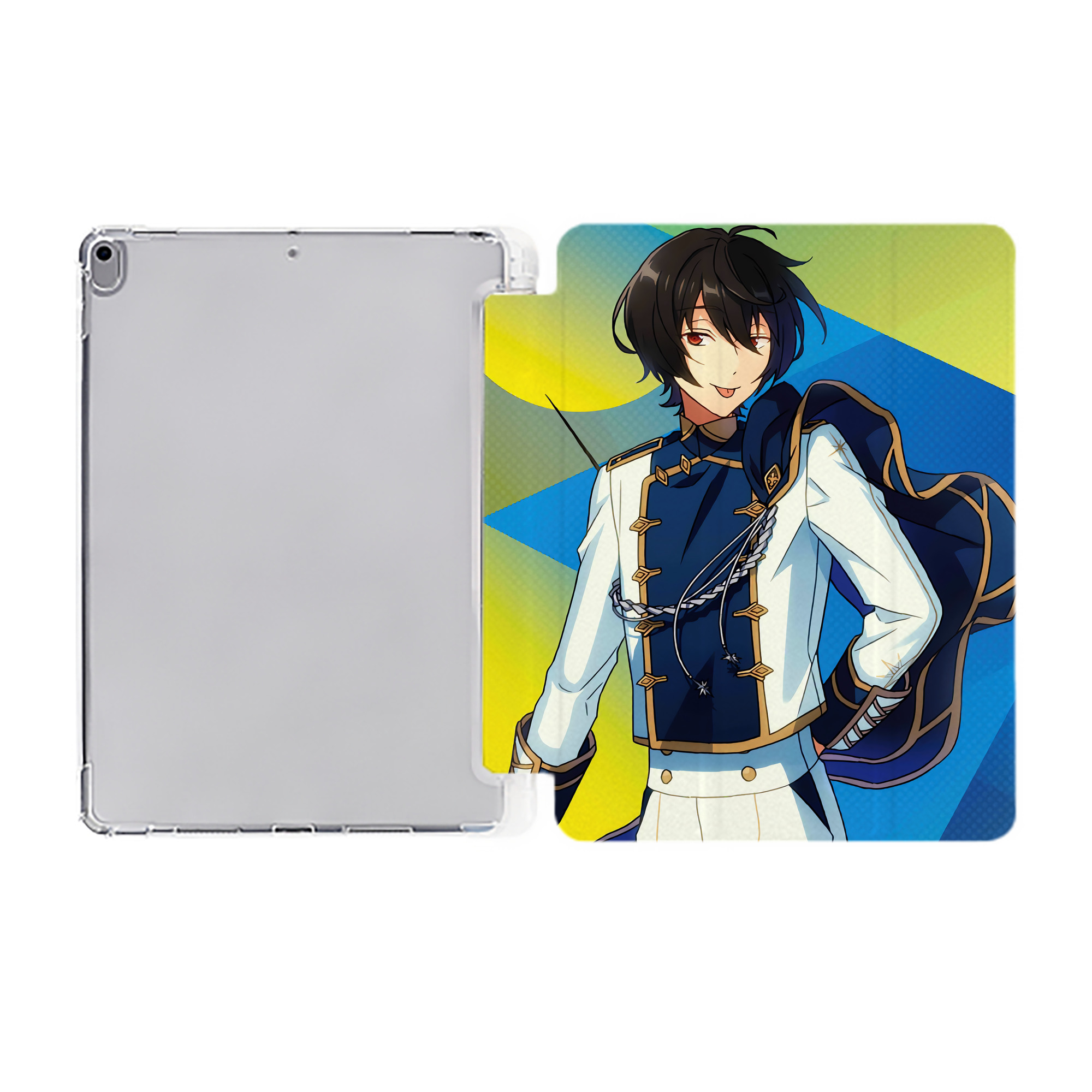 （画像用） あんさんぶるスターズ! Ensemble Stars IPad ケース ペン収納付き 三つ折りスタンド PUレザー×シリコン 対応機種9.5/10.5/10.9インチ